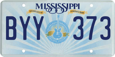 MS license plate BYY373