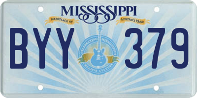 MS license plate BYY379