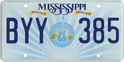 MS license plate BYY385