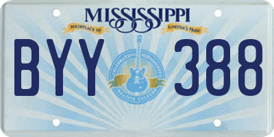 MS license plate BYY388