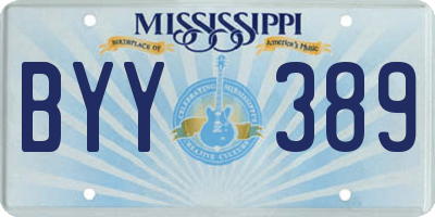 MS license plate BYY389