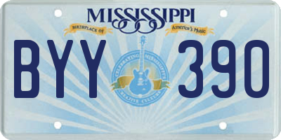 MS license plate BYY390