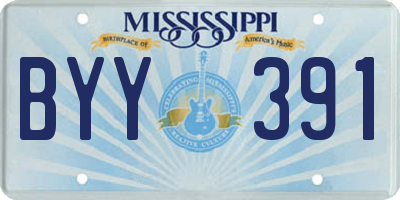 MS license plate BYY391
