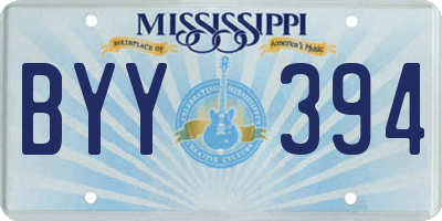 MS license plate BYY394