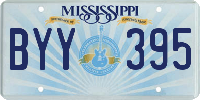 MS license plate BYY395