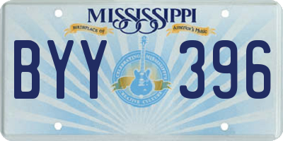 MS license plate BYY396
