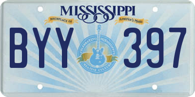 MS license plate BYY397