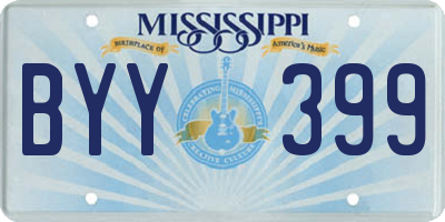 MS license plate BYY399