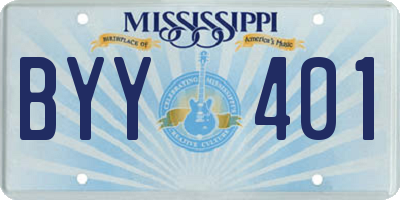 MS license plate BYY401