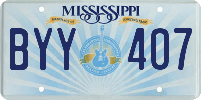 MS license plate BYY407