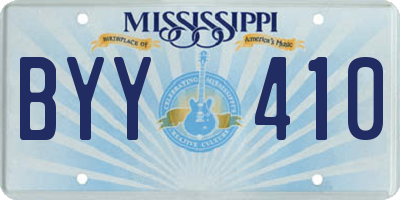 MS license plate BYY410