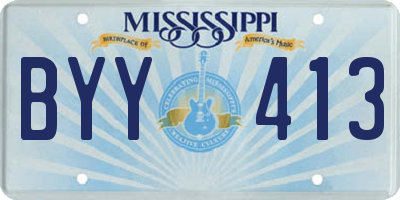 MS license plate BYY413