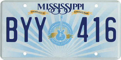 MS license plate BYY416