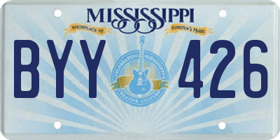 MS license plate BYY426