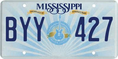 MS license plate BYY427