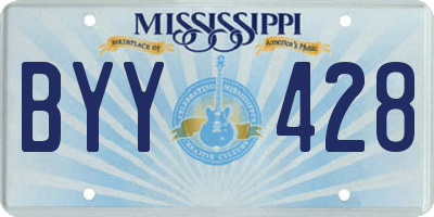 MS license plate BYY428