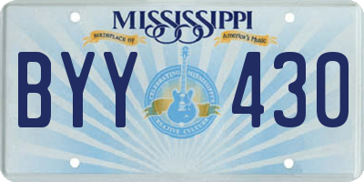 MS license plate BYY430