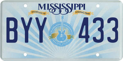 MS license plate BYY433