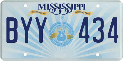 MS license plate BYY434