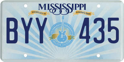 MS license plate BYY435