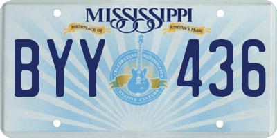MS license plate BYY436