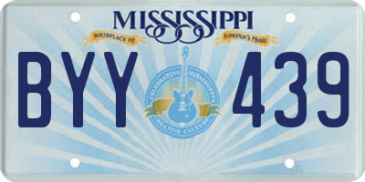 MS license plate BYY439