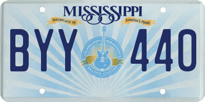 MS license plate BYY440