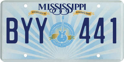 MS license plate BYY441