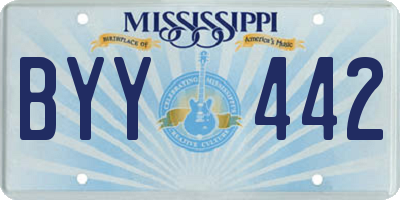 MS license plate BYY442
