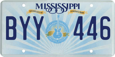 MS license plate BYY446