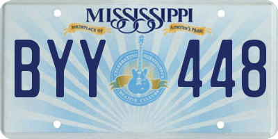 MS license plate BYY448