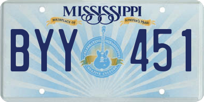 MS license plate BYY451