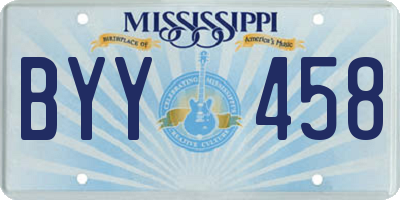 MS license plate BYY458