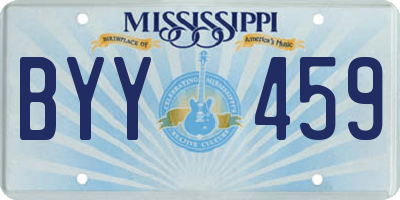 MS license plate BYY459