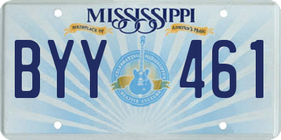 MS license plate BYY461