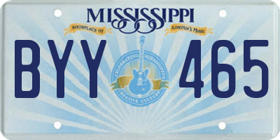 MS license plate BYY465