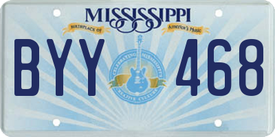 MS license plate BYY468
