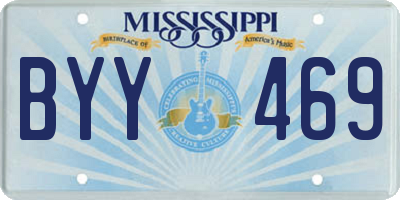 MS license plate BYY469