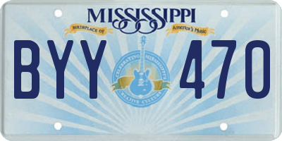 MS license plate BYY470