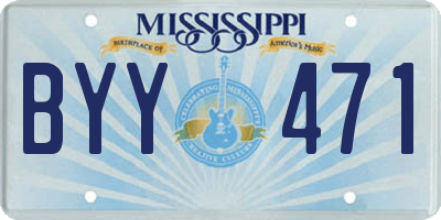 MS license plate BYY471