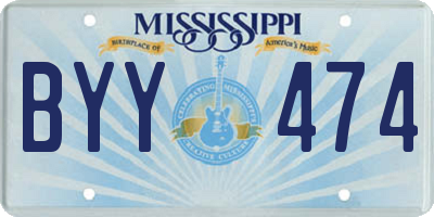 MS license plate BYY474