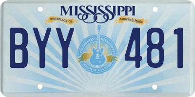 MS license plate BYY481