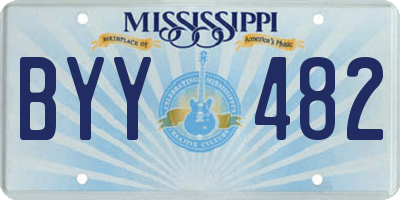 MS license plate BYY482