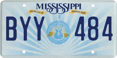 MS license plate BYY484