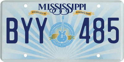 MS license plate BYY485