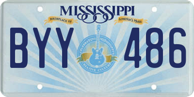 MS license plate BYY486