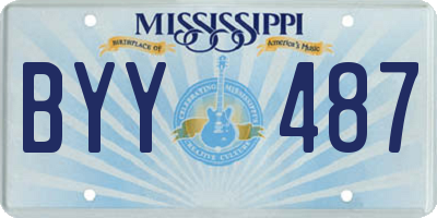 MS license plate BYY487
