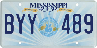 MS license plate BYY489