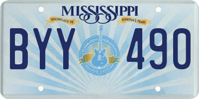 MS license plate BYY490