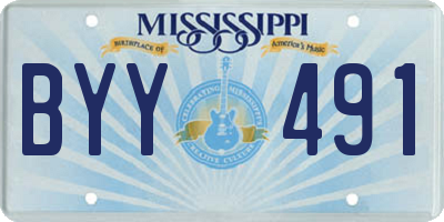 MS license plate BYY491